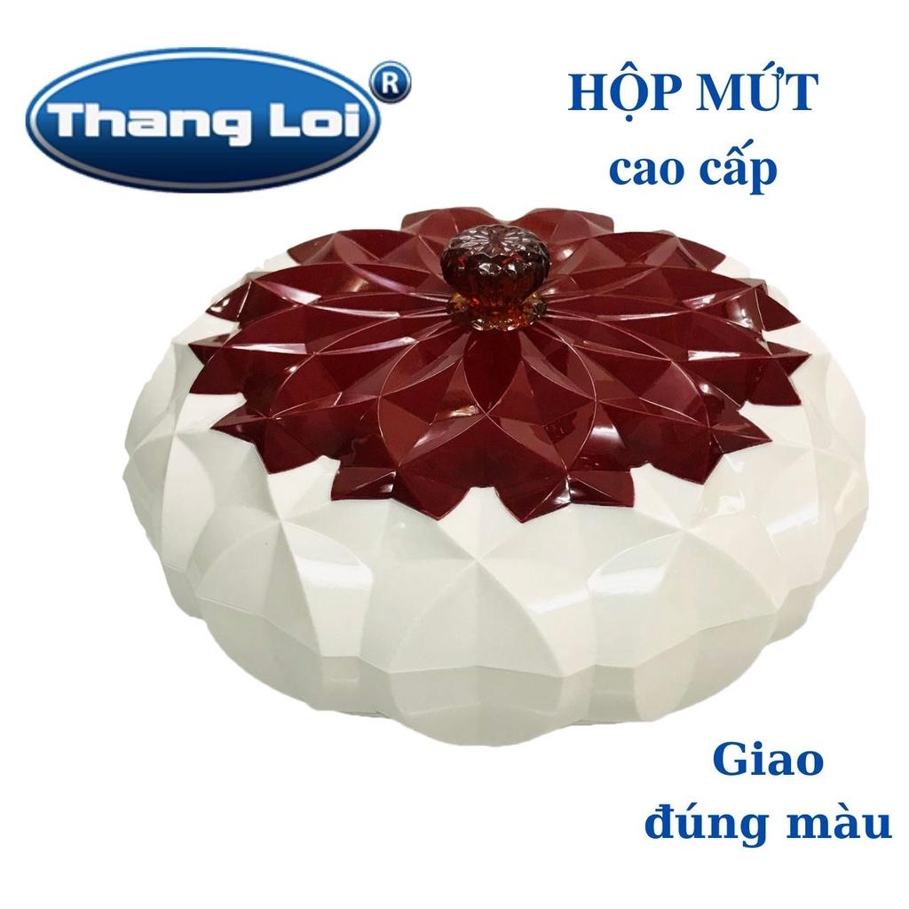 Hộp mứt hình tròn 5 ngăn cao cấp