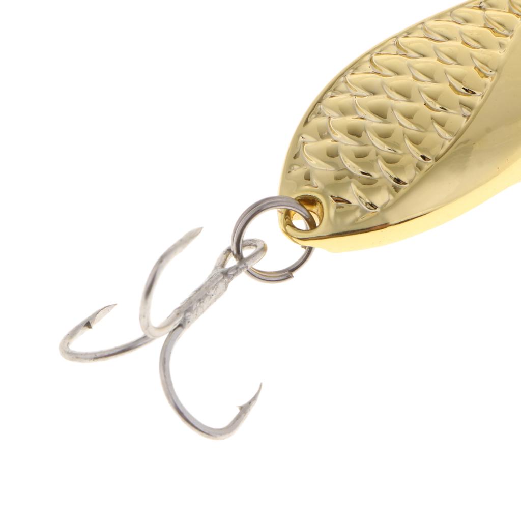 Metal Spoon Fishing Lures 15g Bass Baits Treble Hook Fishing Tackle