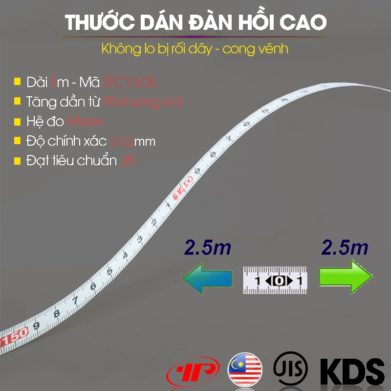 Thước dán đo từ giữa sang 2 bên Nhật Bản KDS
