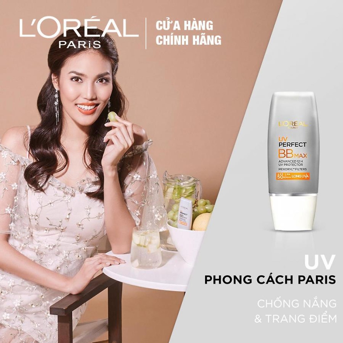 Kem Chống Nắng Trang Điểm BB Cream L'oreal SPF50/PA+++ UVP 30ml