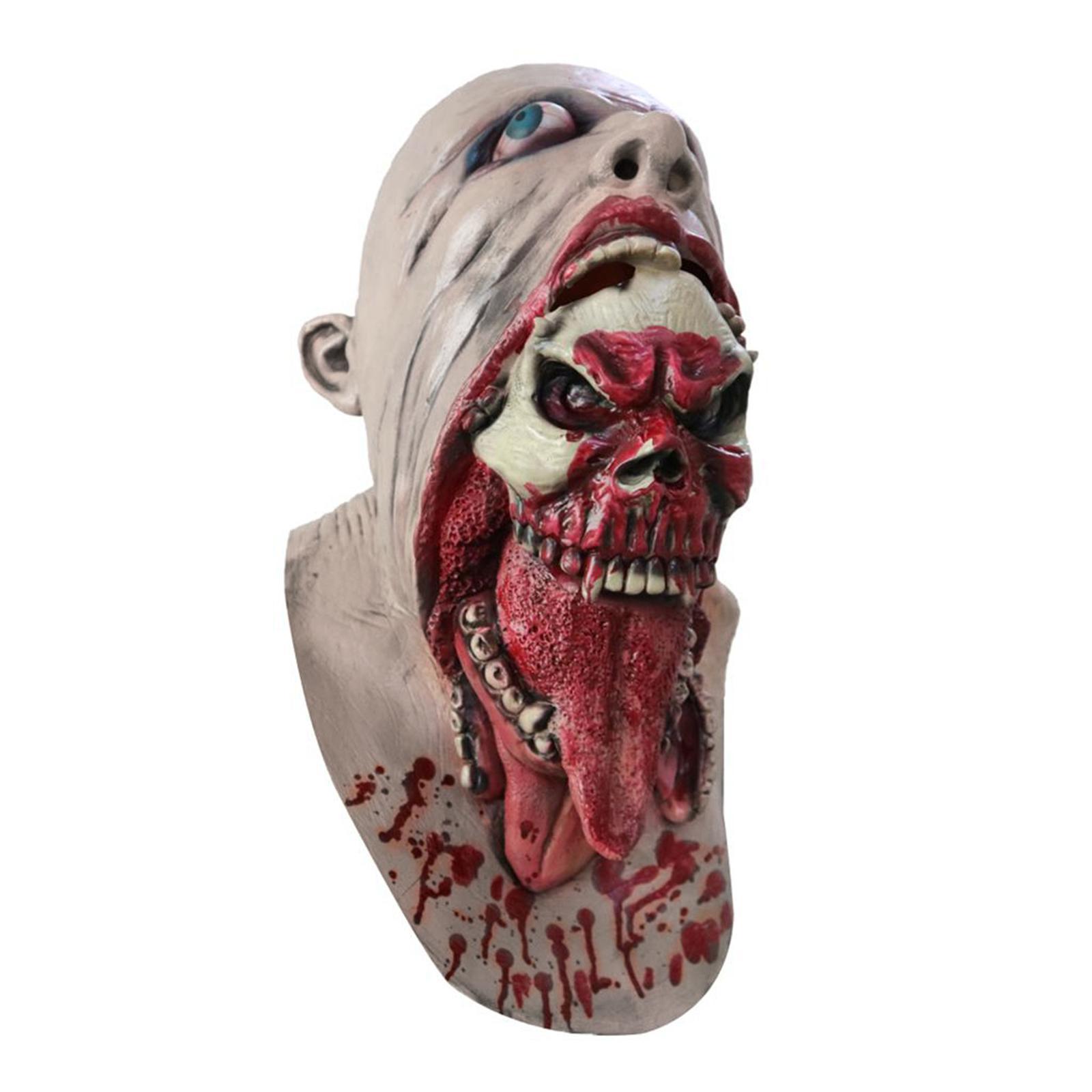 Scary Latex Rubber Full Head Halloween Fancy Dress Costume Hat Decors