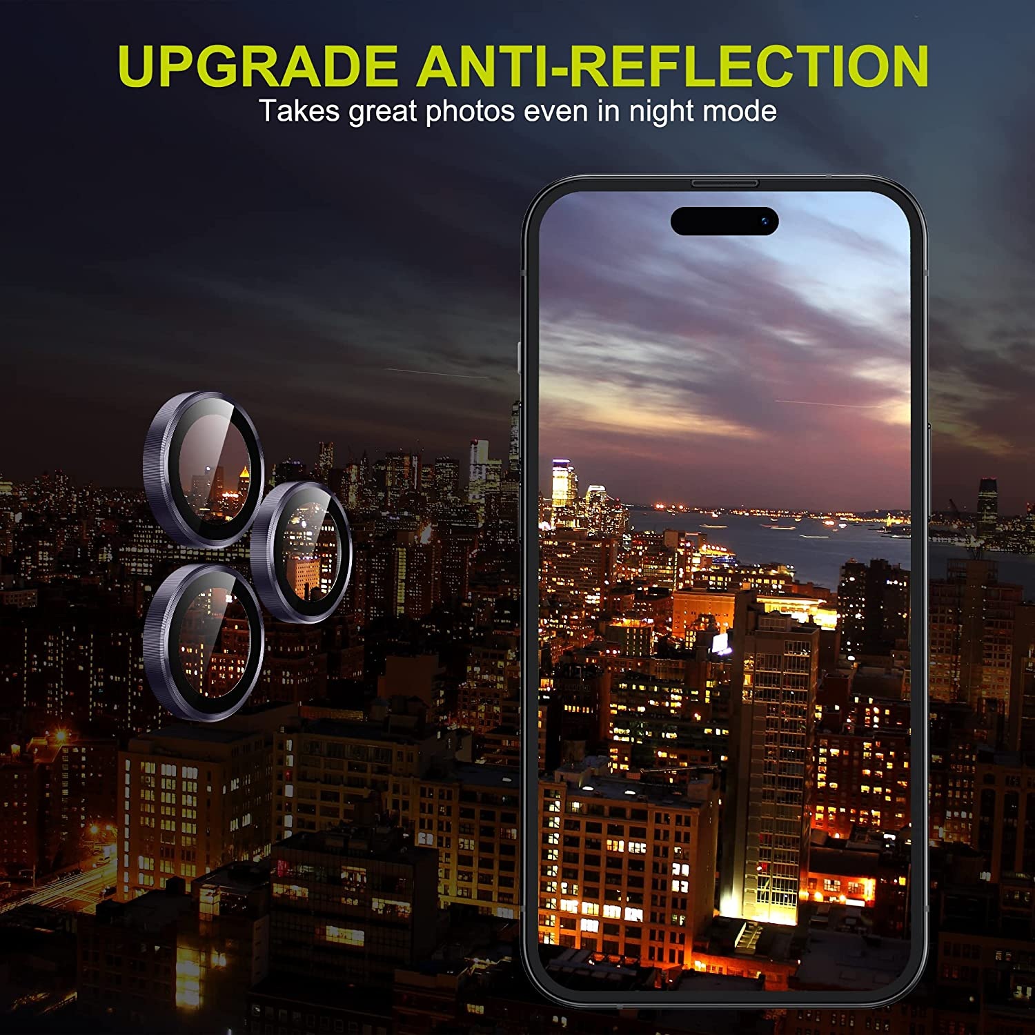Bộ miếng dán kính cường lực bảo vệ Camera cho iPhone 14 Pro / 14 Pro Max hiệu HOTCASE URR mang lại khả năng chụp hình sắc nét full HD