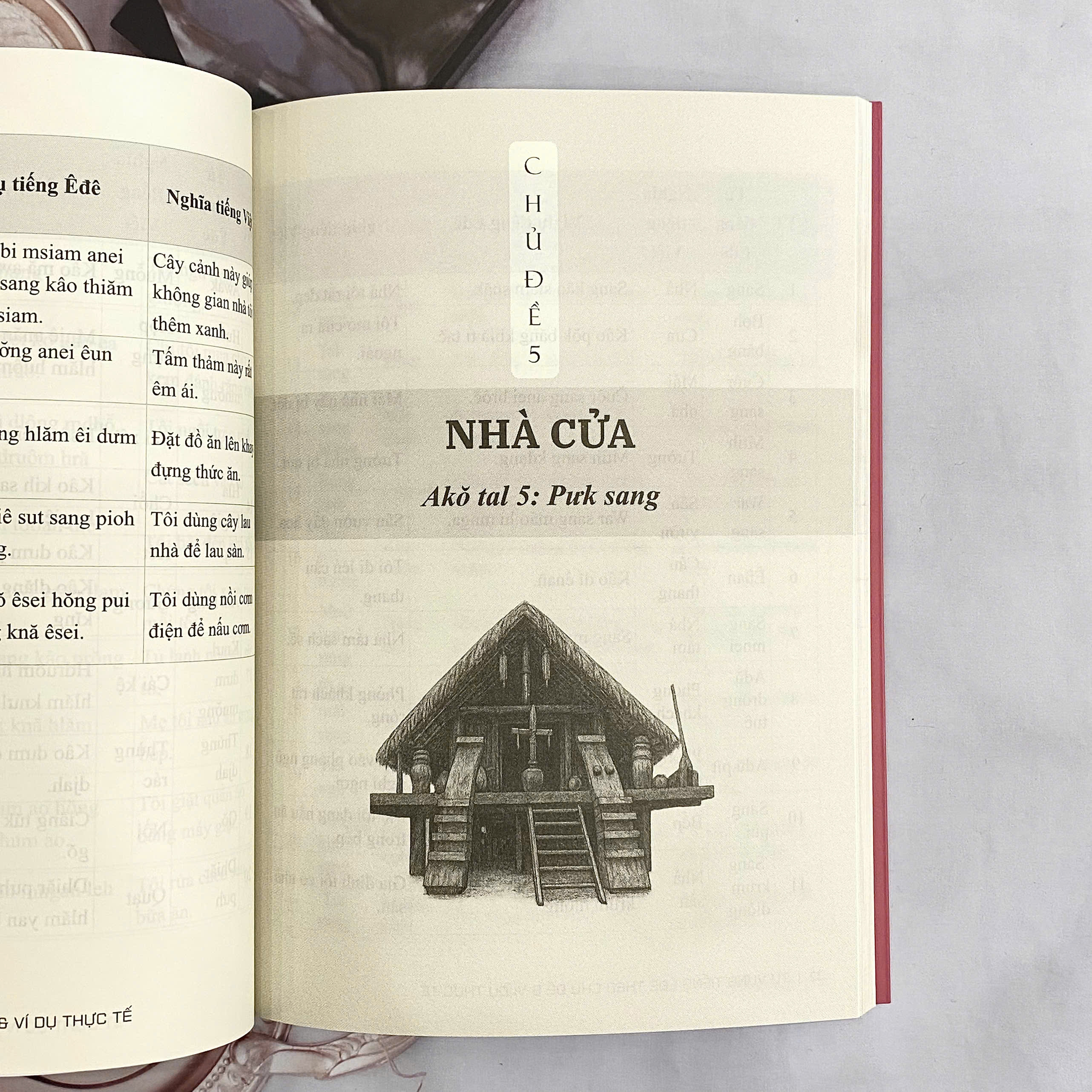 COMBO 2 cuốn: Từ vựng tiếng Êđê theo chủ đề và ví dụ thực tế (Song ngữ Êđê - Việt) + Tự học tiếng Êđê qua các tình huống
