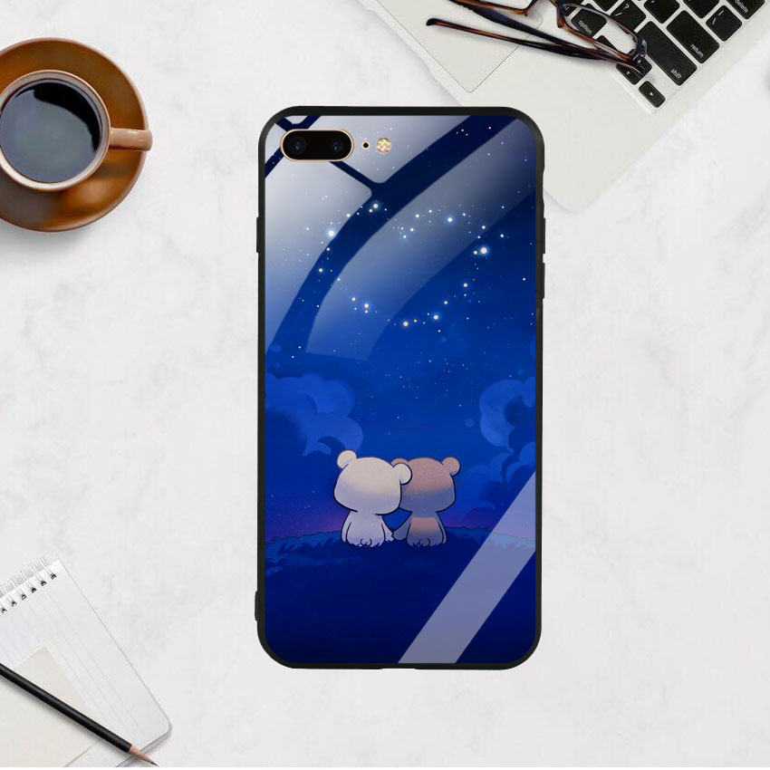 Ốp Lưng Kính Cường Lực cho điện thoại Iphone 7 Plus / 8 Plus - Cute 10