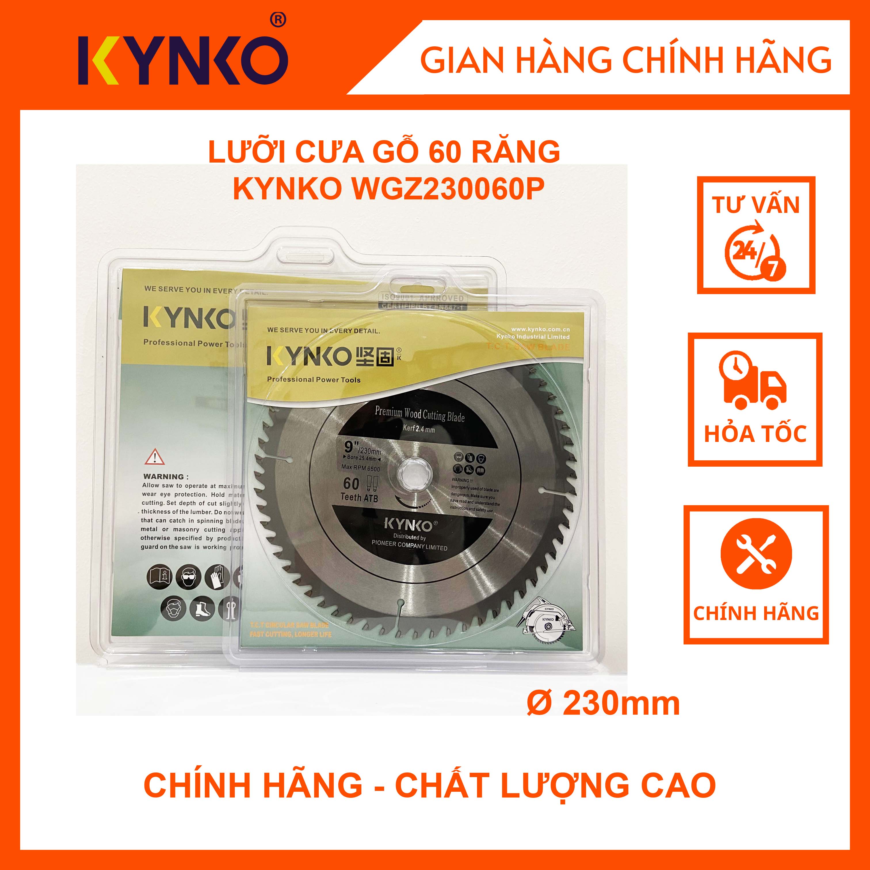 Lưỡi cưa gỗ Kynko WGZ230060P chính hãng giá tốt