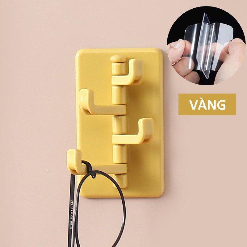Móc Dán Tường Chữ Nhật 4 Chấu Đa Năng