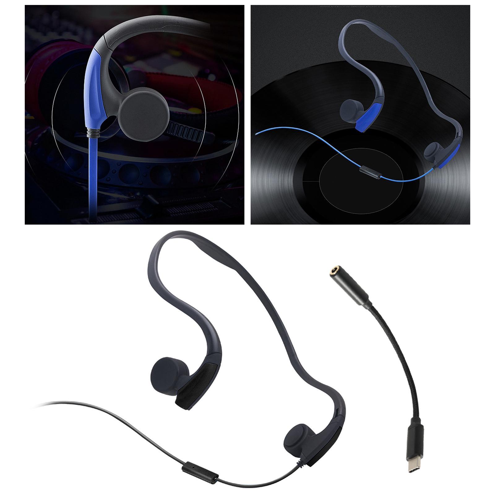 Bone Conduction Wired Headset Voice Control Headphones for Running Outdoor Sport