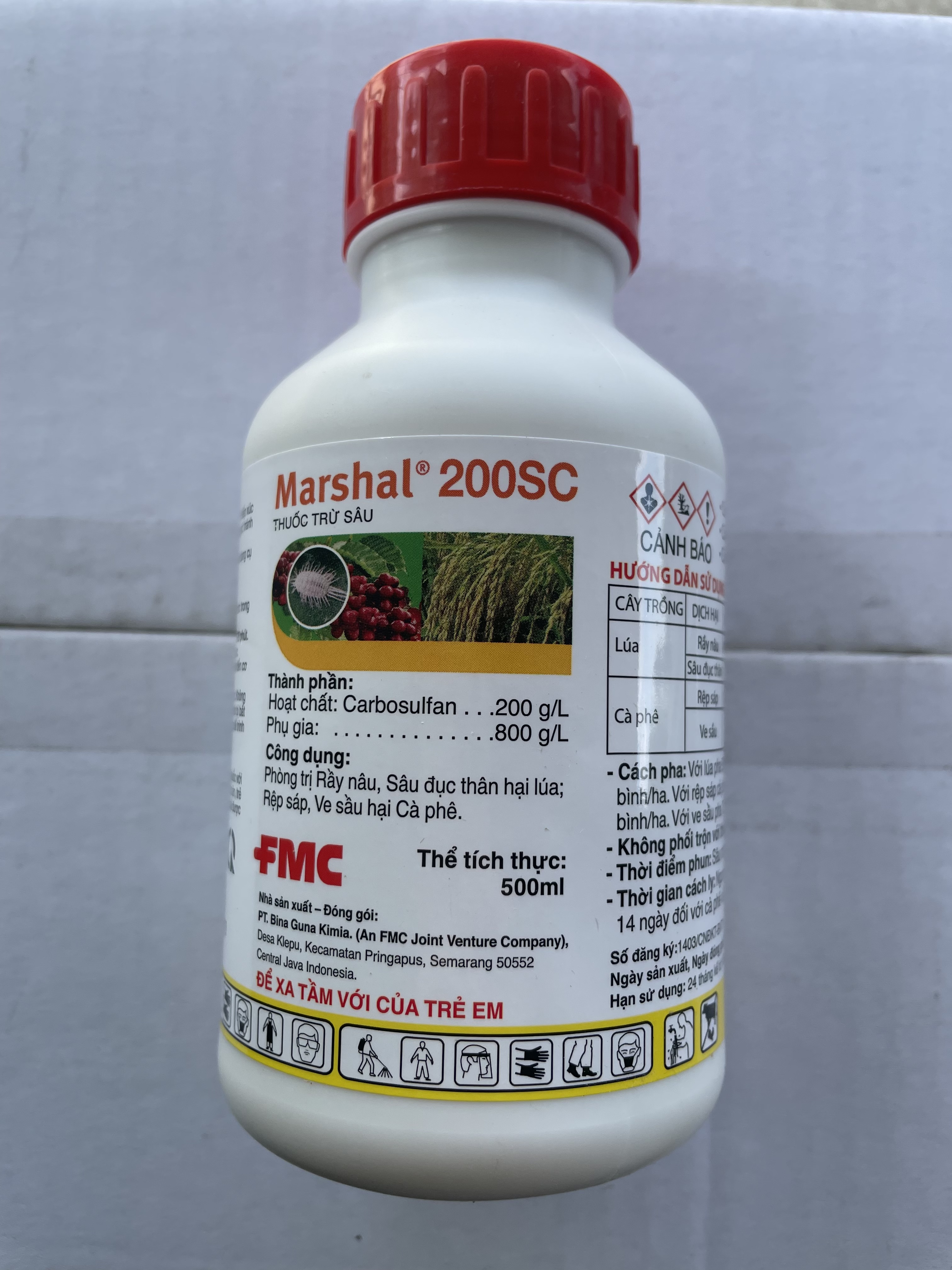 Thuốc trừ sâu Marshal 200SC diệt rầy nâu, bọ trĩ, đục thân, muỗi hành