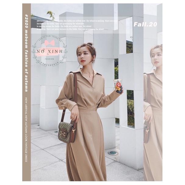 Đầm Sơ Mi Dáng Dài Hàn Quốc Cao Cấp Loại 1 Có Size M-L-XL-XXL