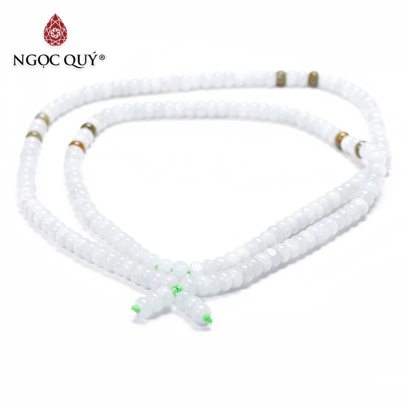 Chuỗi cổ đá cẩm thạch A 68cm mệnh hỏa  mộc - Ngọc Quý Gemstones