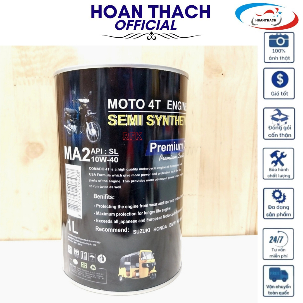 Nhớt Xe Số Comado 4T 10W - 40 1L Hộp Đen HOANTHACH SP019268