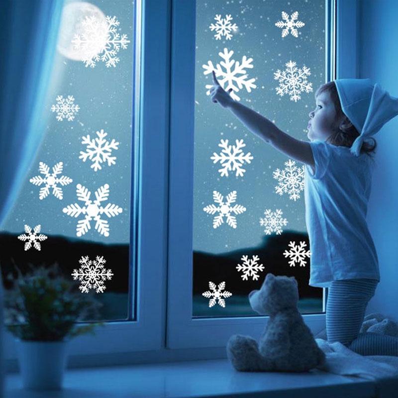 Miếng Dán Trang Trí Cửa Sổ Tự Dính Họa Tiết Giáng Sinh Năm Mới