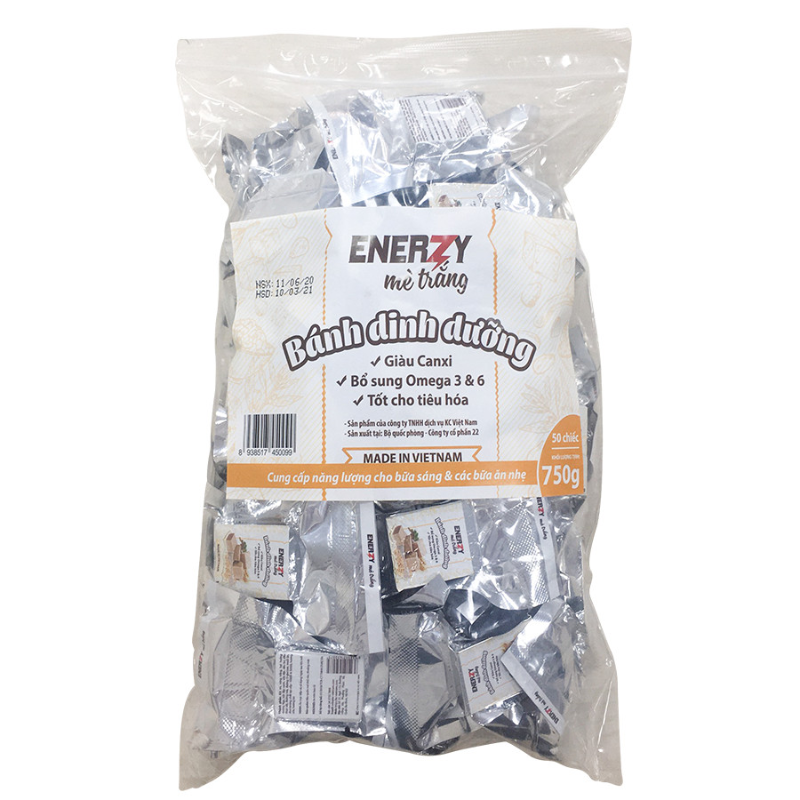 Lương khô dinh dưỡng Enerzy - vị Mè trắng (750g)