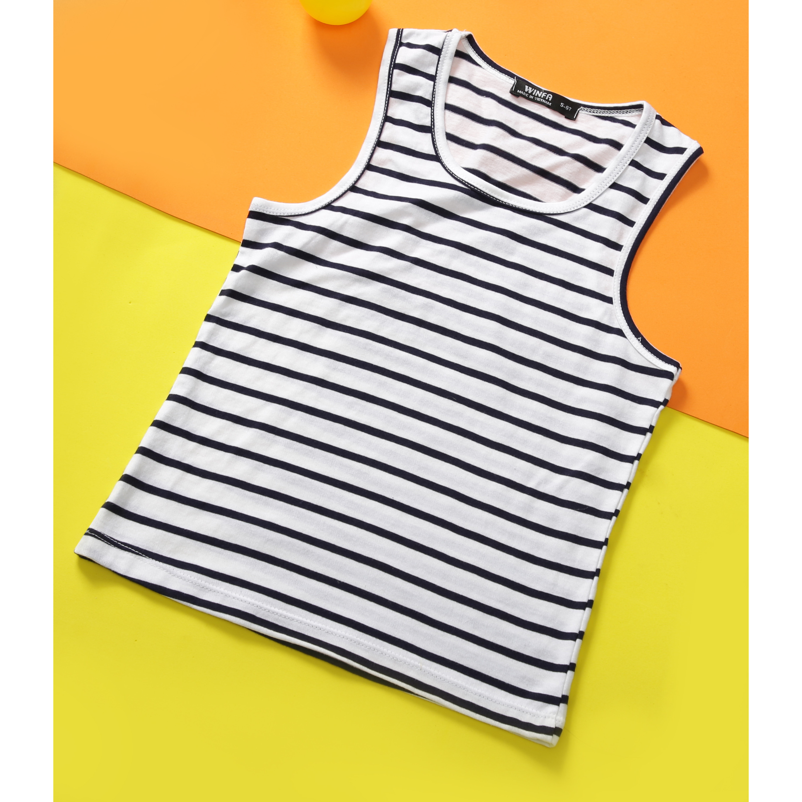 Combo 5 áo 3 lỗ trẻ em - Cotton thiên nhiên