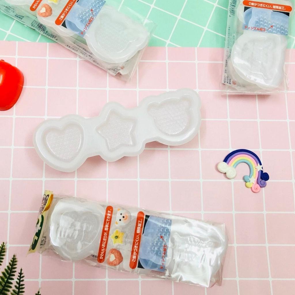 Set 3 khuôn tạo hình đồ ăn dặm cho bé Nhật Bản - Amina