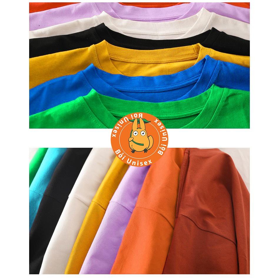 Áo Thun Trơn Tay Lỡ Unisex Nam Nữ chất áo đẹp