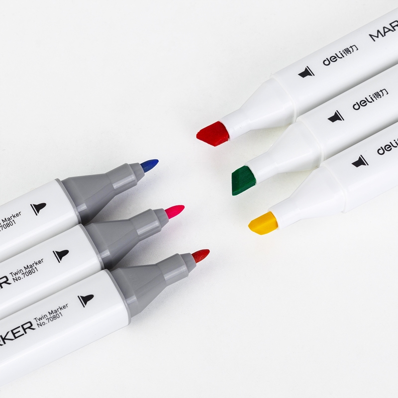 Bút Màu Marker Hai Đầu Cao Cấp Deli 70801