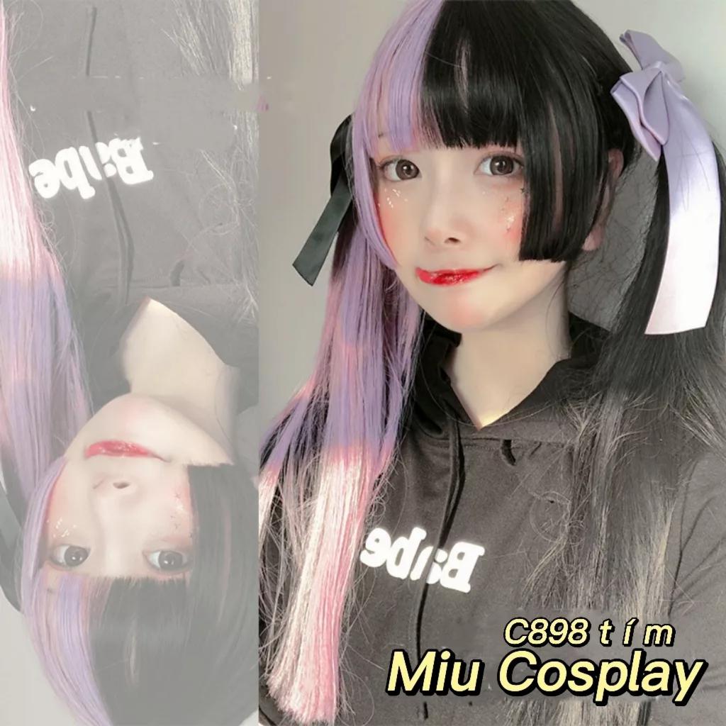 [Sẵn] Wig/tóc giả teen nửa đen nửa màu hot trend cá tính siêu đẹp - Nguyên đầu lolita [Miu Cosplay