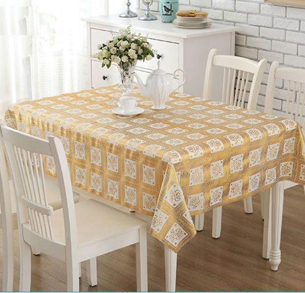 Khăn Trải Bàn 50-60-70cmx1m-1m2-1m4 Nhũ Vàng Chống Thấm Bẩn Sang Trọng