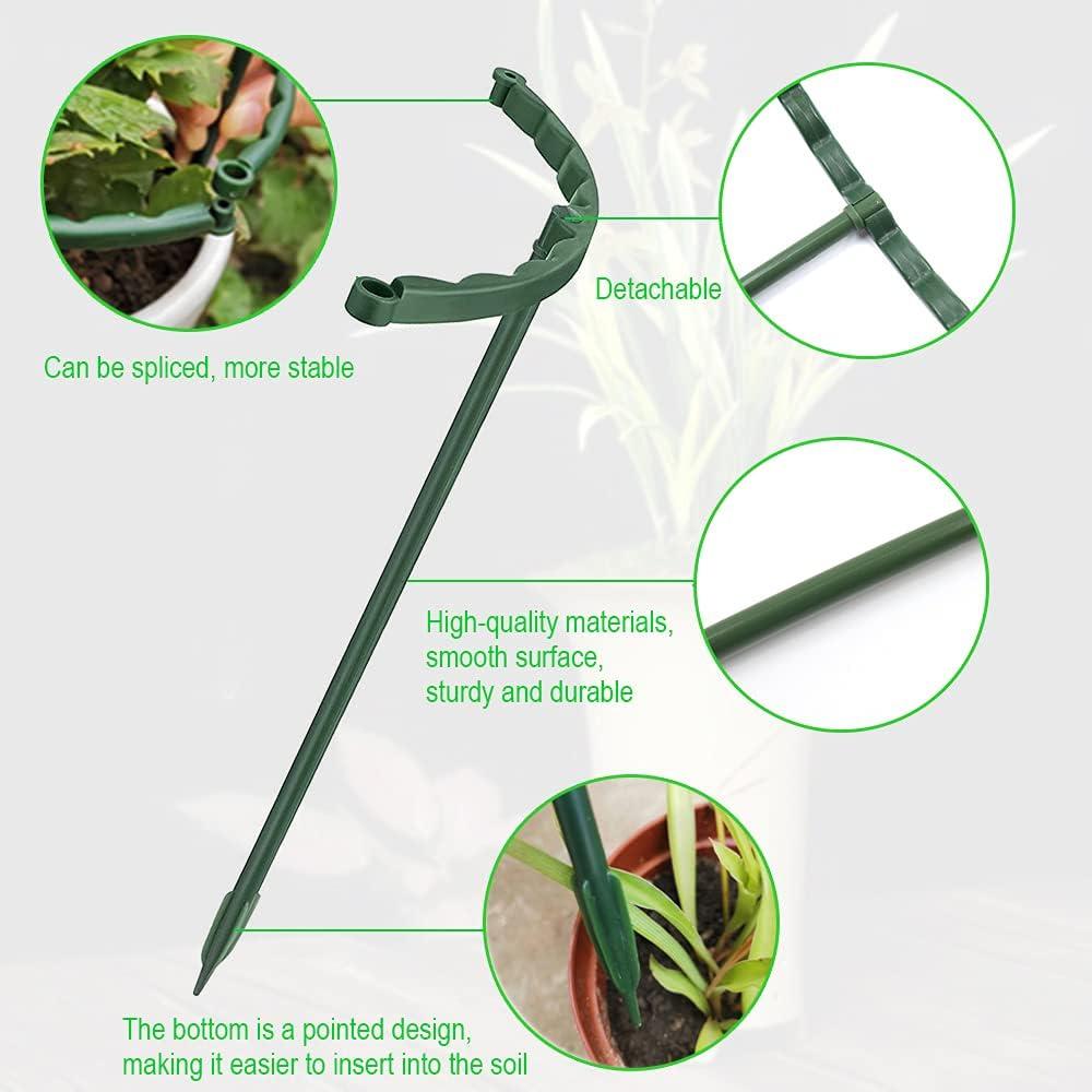 20 miếng Giá đỡ cây, Giá đỡ cây nửa hình tròn, Cọc xanh, Giá đỡ hoa và rau
