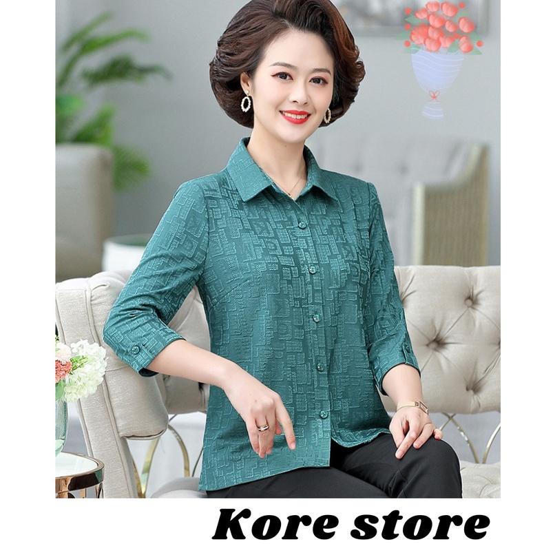 Áo sơ mi cho người trung niên cao cấp co giãn 4 chiều, người già_ o vuong