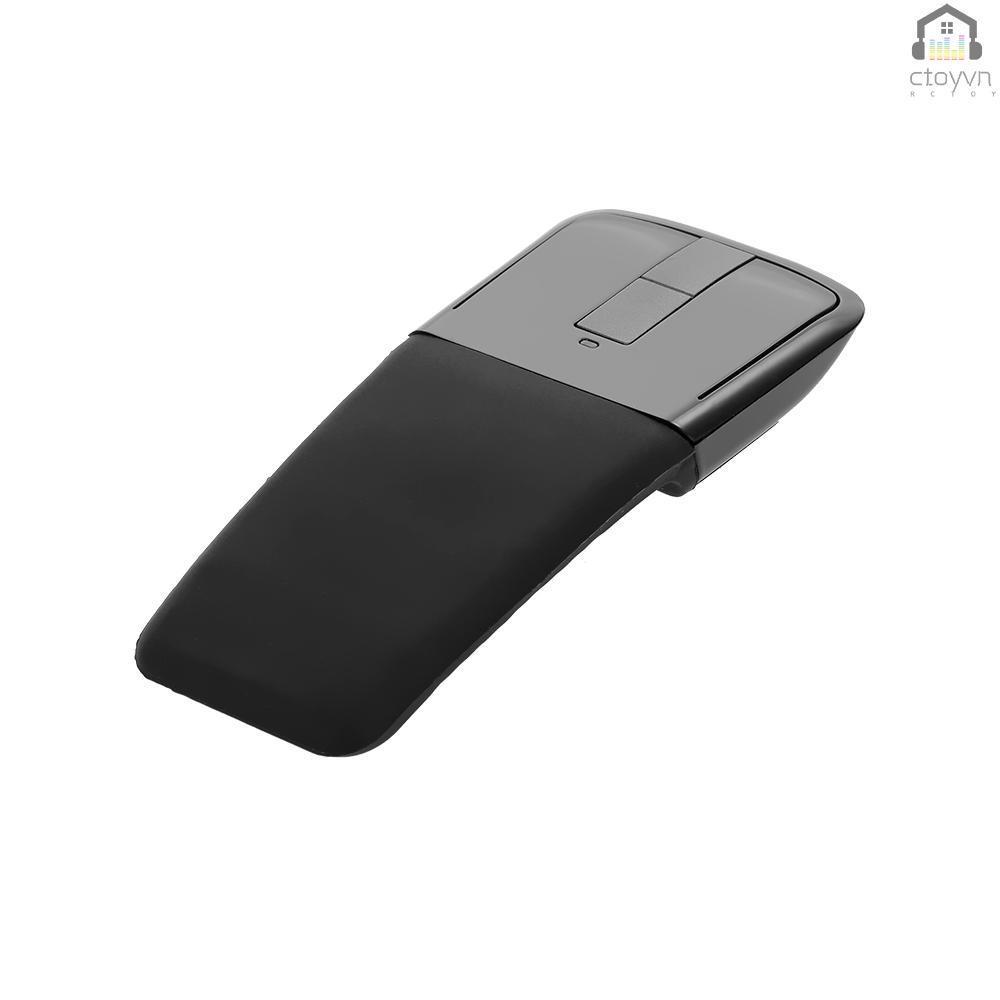 2.4G Wireless Mouse with USB Arc Mouse with Touch Function Folding Optical Mice with USB Receiver Bending Mouse for PC Laptop