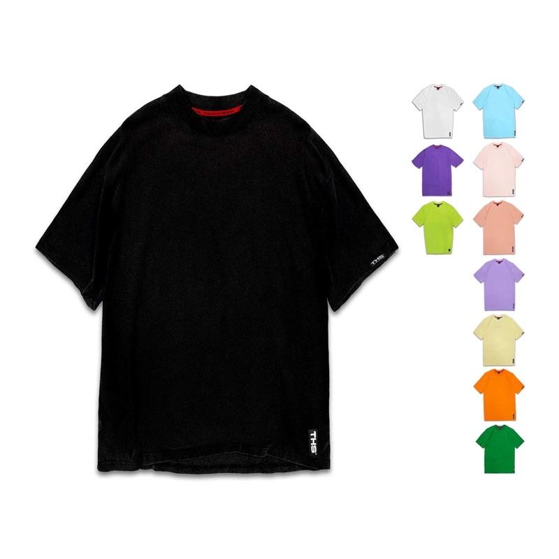 Áo thun trơn Unisex nam nữ TeeHolic màu đen, trắng, xanh neon, tan, tím, hồng, vàng