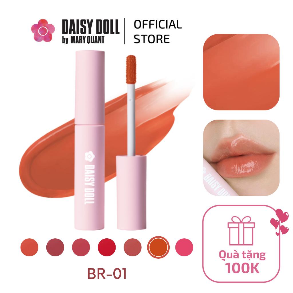 Son Tint Dạng Kem Bóng Daisy Doll Nhật Bản Cho Đôi Môi Mọng Nước, Căng Mướt BR-01 Orange Brown 5g