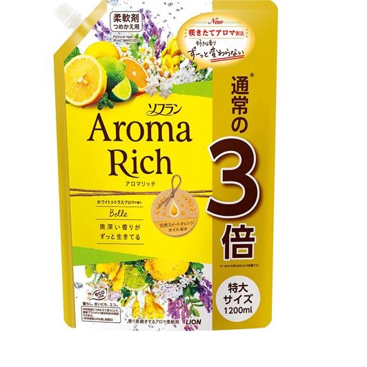 Nước xả vải cao cấp Lion Aroma Rich túi 1200mL