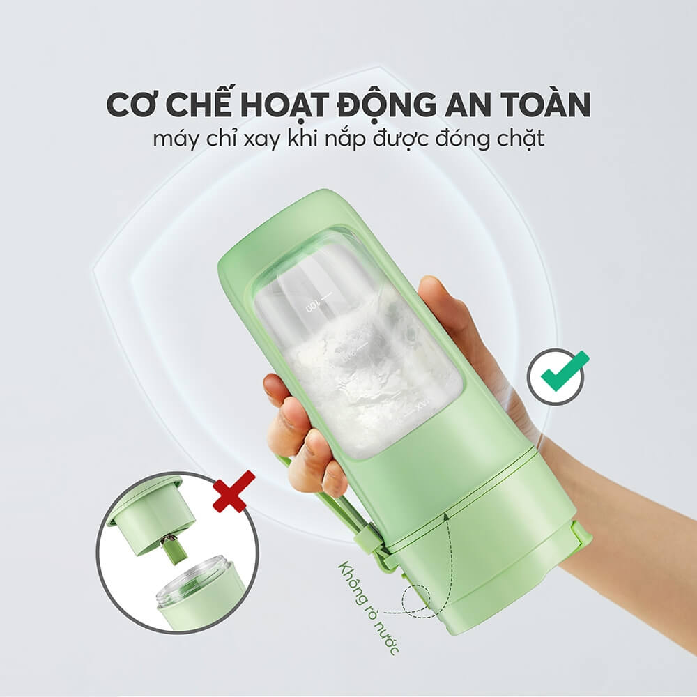 Máy xay sinh tố mini không dây Elmich BLE-3889 BLE-3890 340ml, Hàng chính hãng, chống thấm - JoyMall