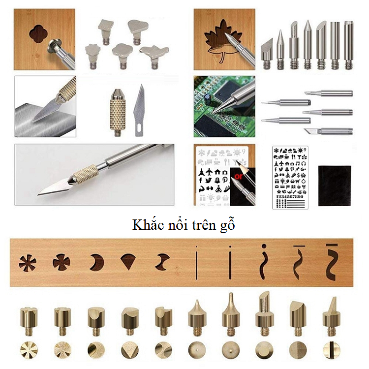Mỏ hàn cầm tay đa năng tích hợp 71 đầu thay thế, tiện lợi dễ sử dụng