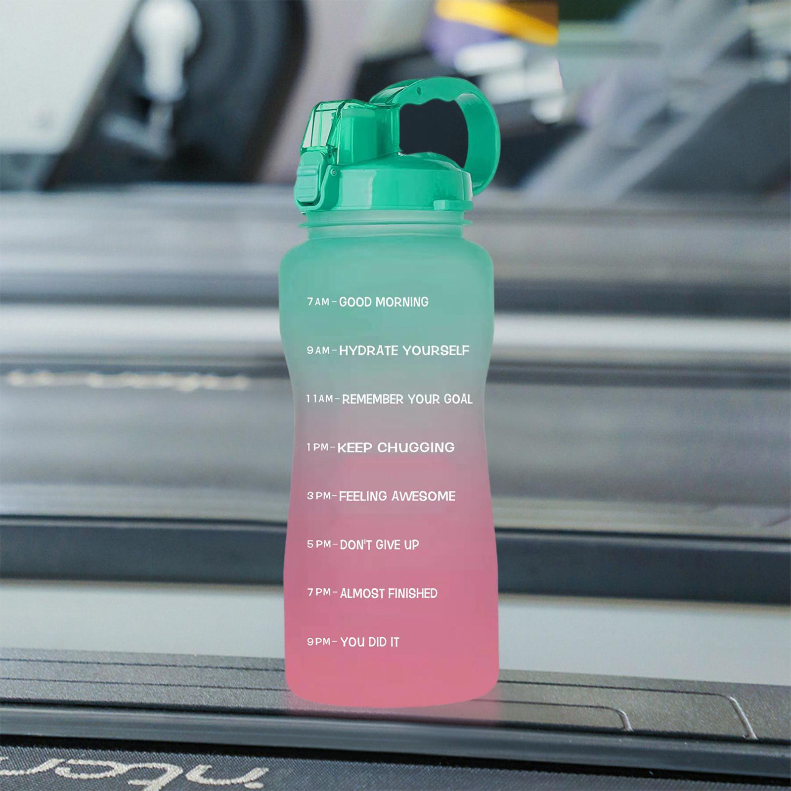2.2L Motivational Water Bottle with Time Marker Large Straw Sports Jugs