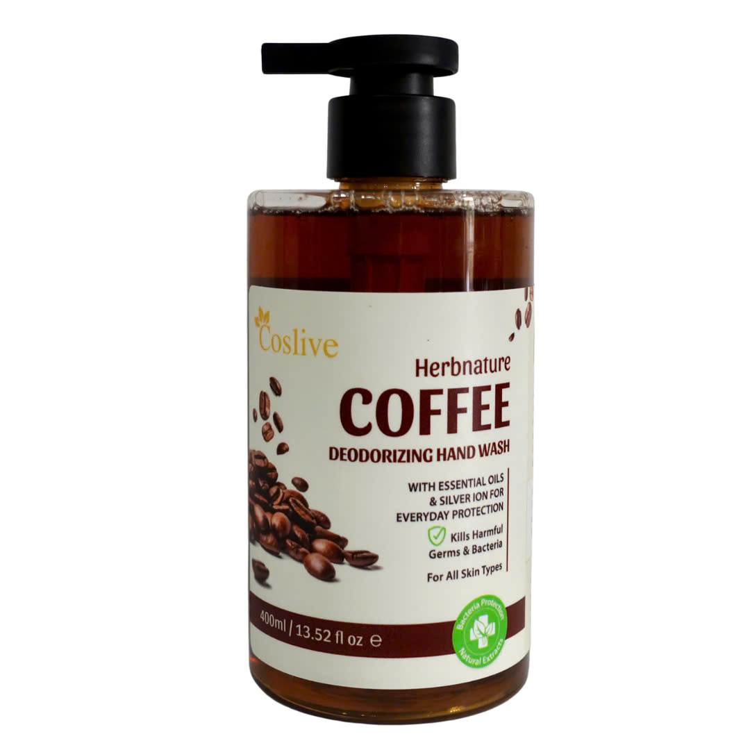 Sữa rửa rửa tay khử mùi cà phê Coslive Herbnature 400ml