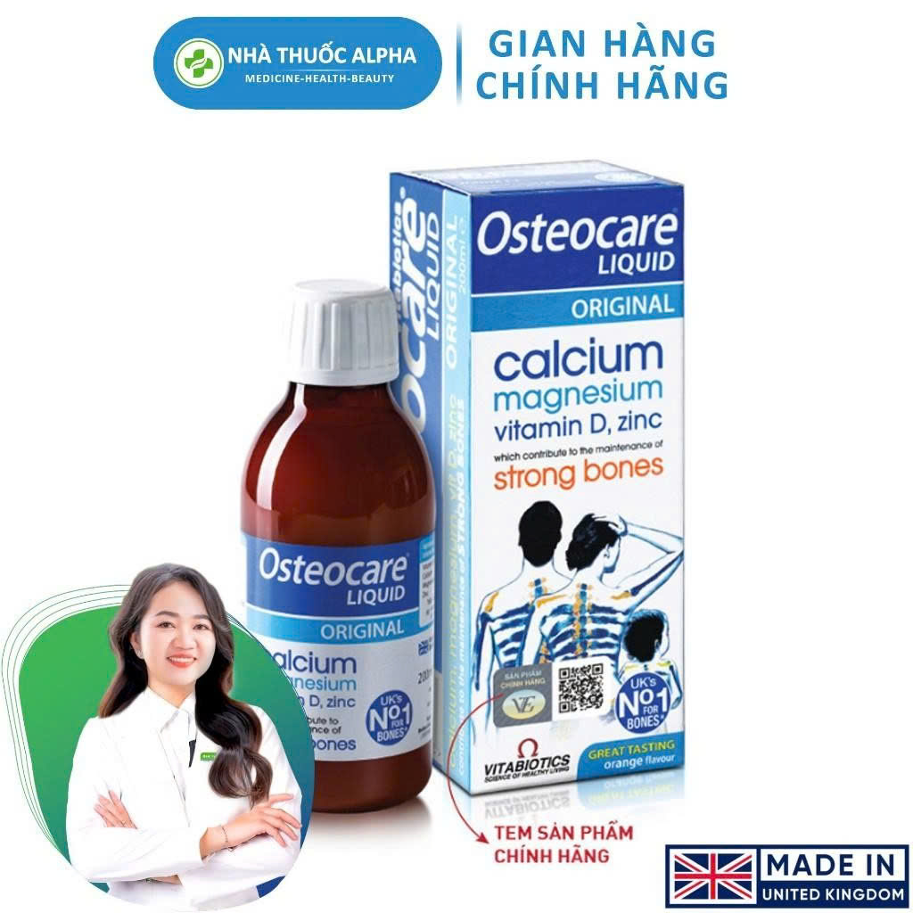 Siro Chắc Khỏe Xương Vitabiotics OSTEOCARE Bổ Sung Canxi Và Vitamin D Chai 200ml