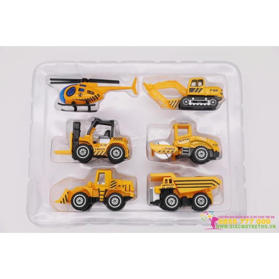 BỘ 6 XE CÔNG TRÌNH BẰNG SẮT
