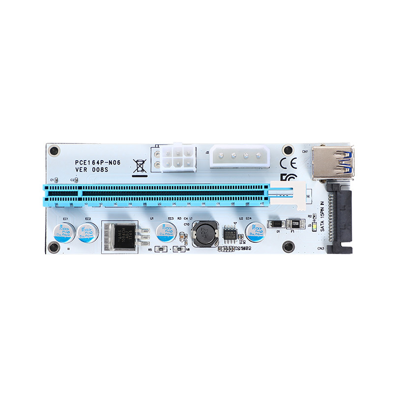 Dây riser PCI express 1X to 16X- USB 3.0 4pin 6pin version 8S D00-234