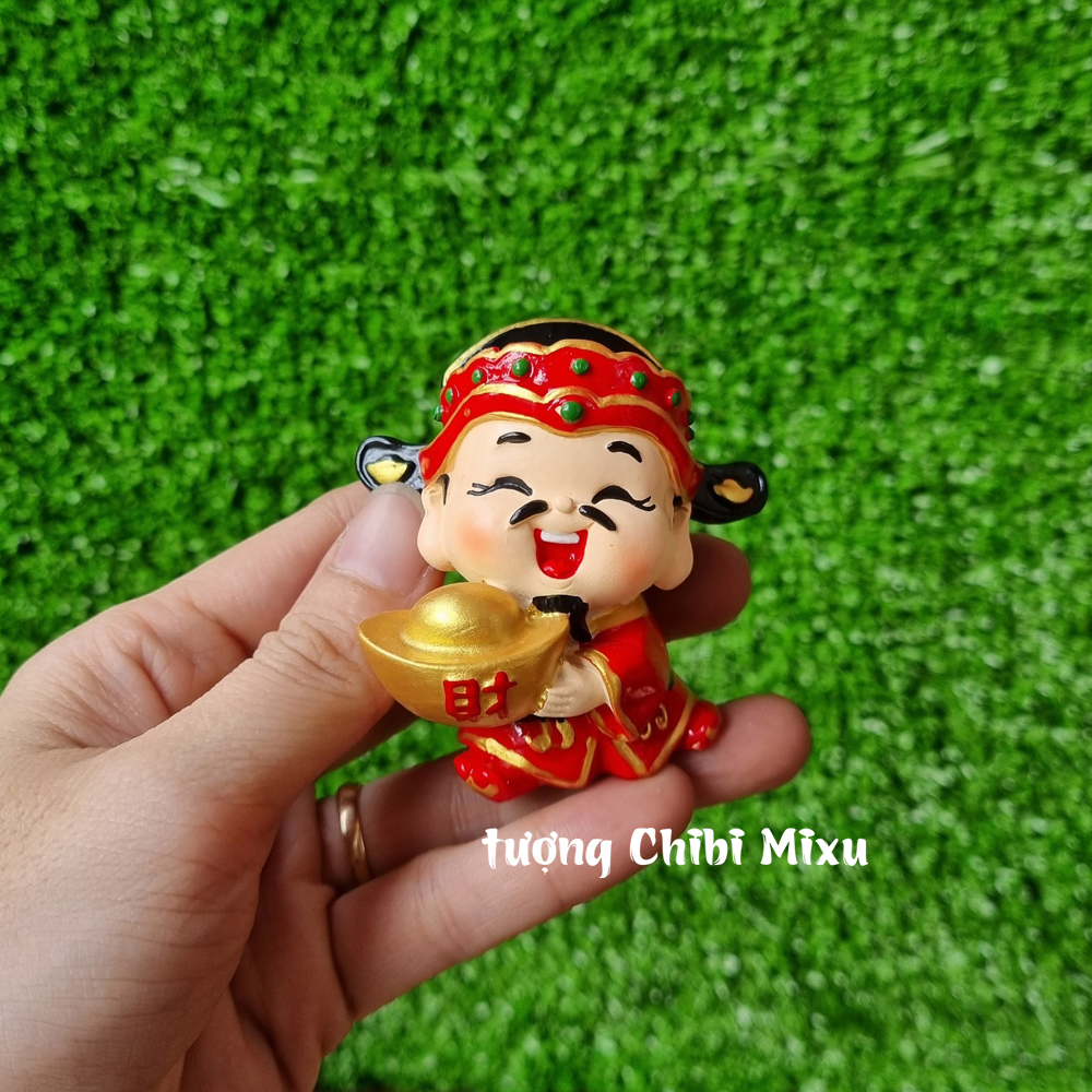 Tượng chibi Thần Tài may mắn - Phát Tài Phát Lộc 6cm cao cấp