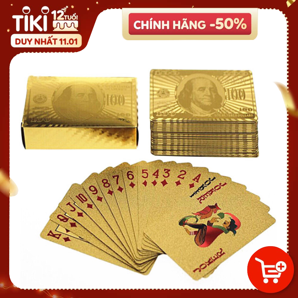 Bài Tây Mạ Vàng miDoctor Cao Cấp Nhũ Vàng 24K Chính Hãng