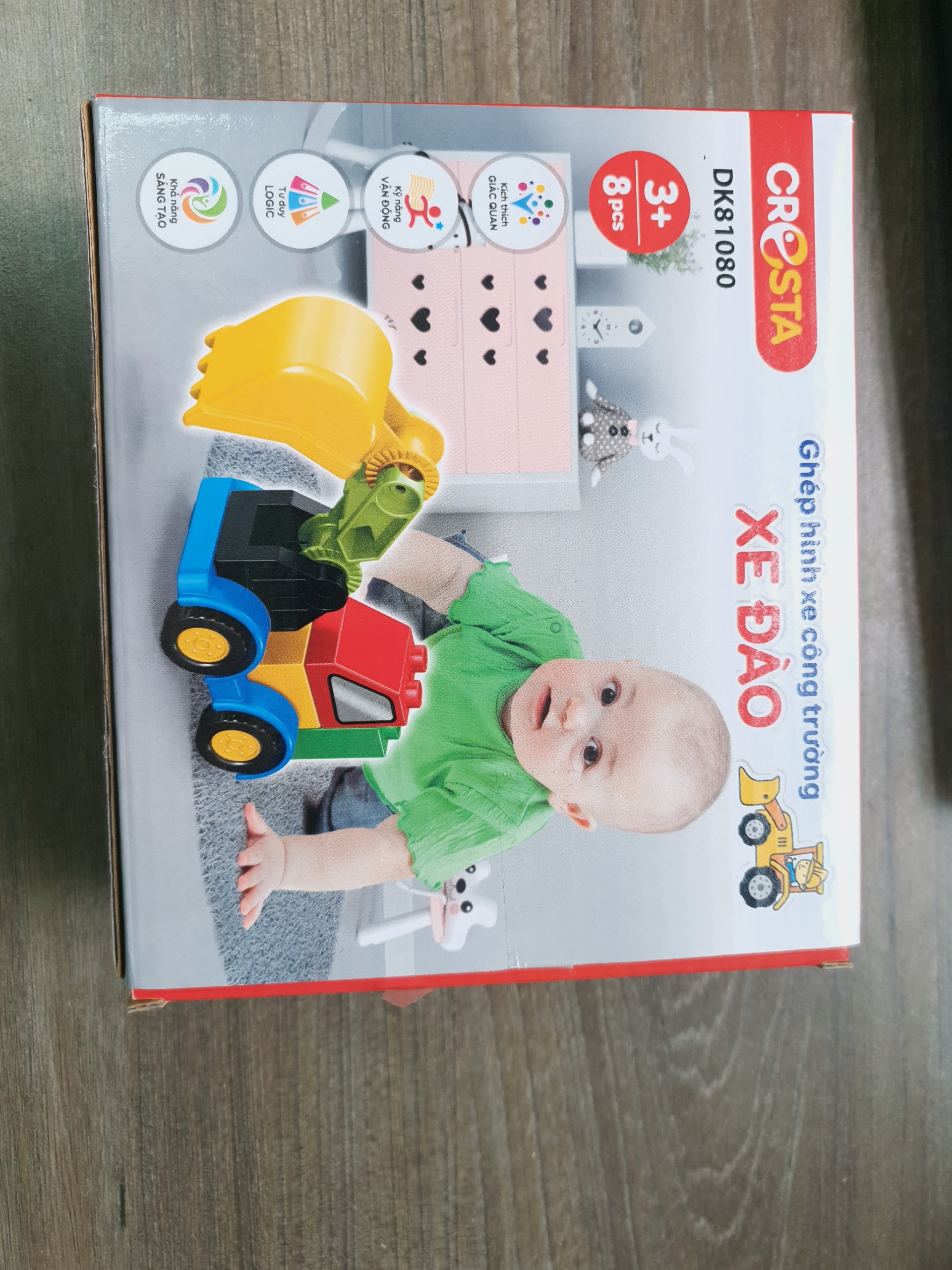 Đồ Chơi Xếp Hình Cho Bé 3 tuổi Xe Công Trường