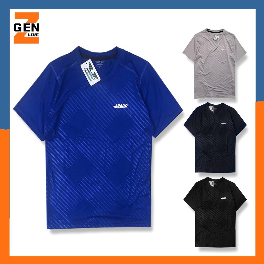 Áo thun thể thao nam phối sọc chéo màu trơn thời trang cao cấp - LZ FASHION - TY001