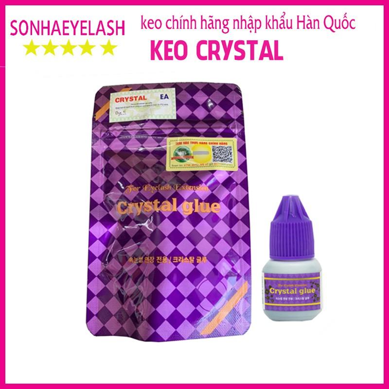 Keo nối mi crystal glue, keo nối mi crystal tím ít cay, khô 2s-3s dành cho thợ nối mi chuyên nghiệp, nhập khẩu Hàn Quốc