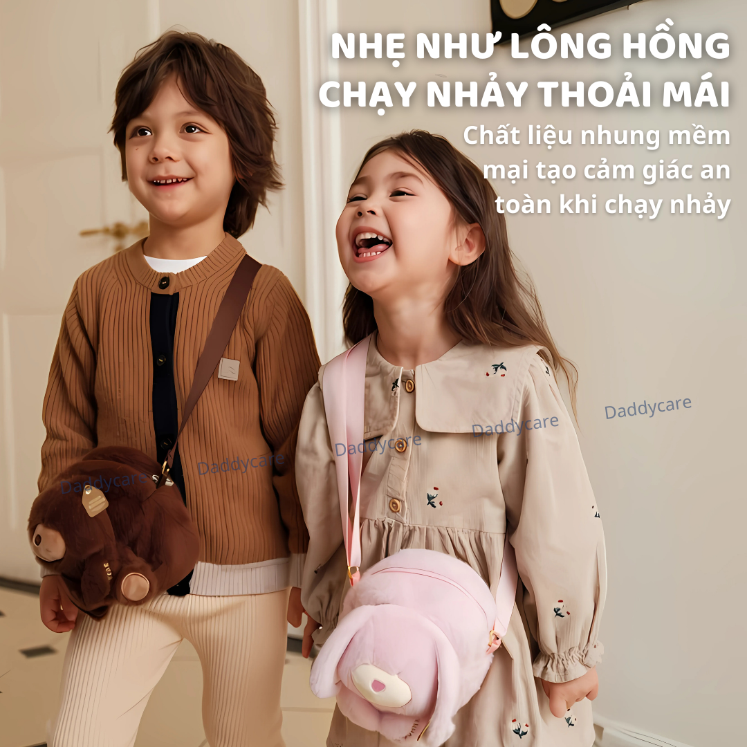 Túi đeo chéo gấu bông cho bé gái bé trai Zoyzoii B81 Kids Crosbody Bag