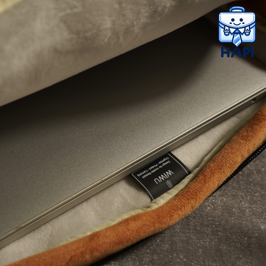 Túi chống sốc laptop 2 ngăn WiWU Cozy Classic Wi-COZY02 14/16 inch: Chống nước, lớp chống sốc dày, ngăn phụ kiện rộng rãi