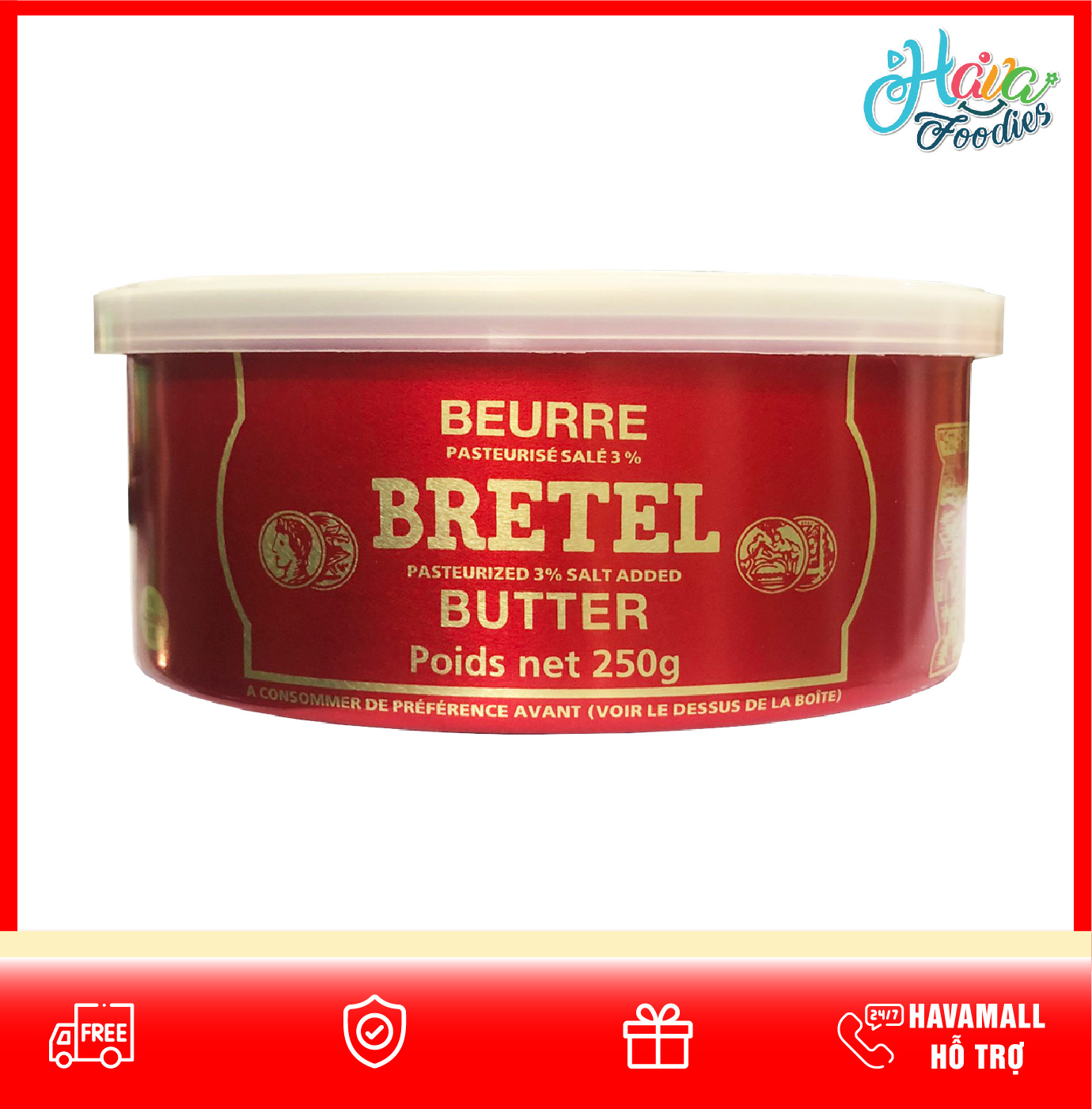 Bơ mặn Bretel 250gr 