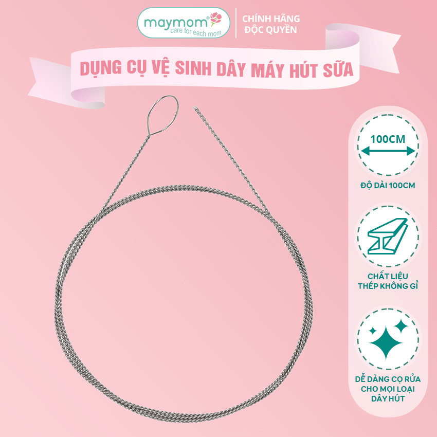 Dụng Cụ Vệ Sinh Dây Hút Sữa Mama's Choice, Thiết Kế Thép Không Rỉ, Uốn Cong Dễ Dàng, Chiều Dài 70cm