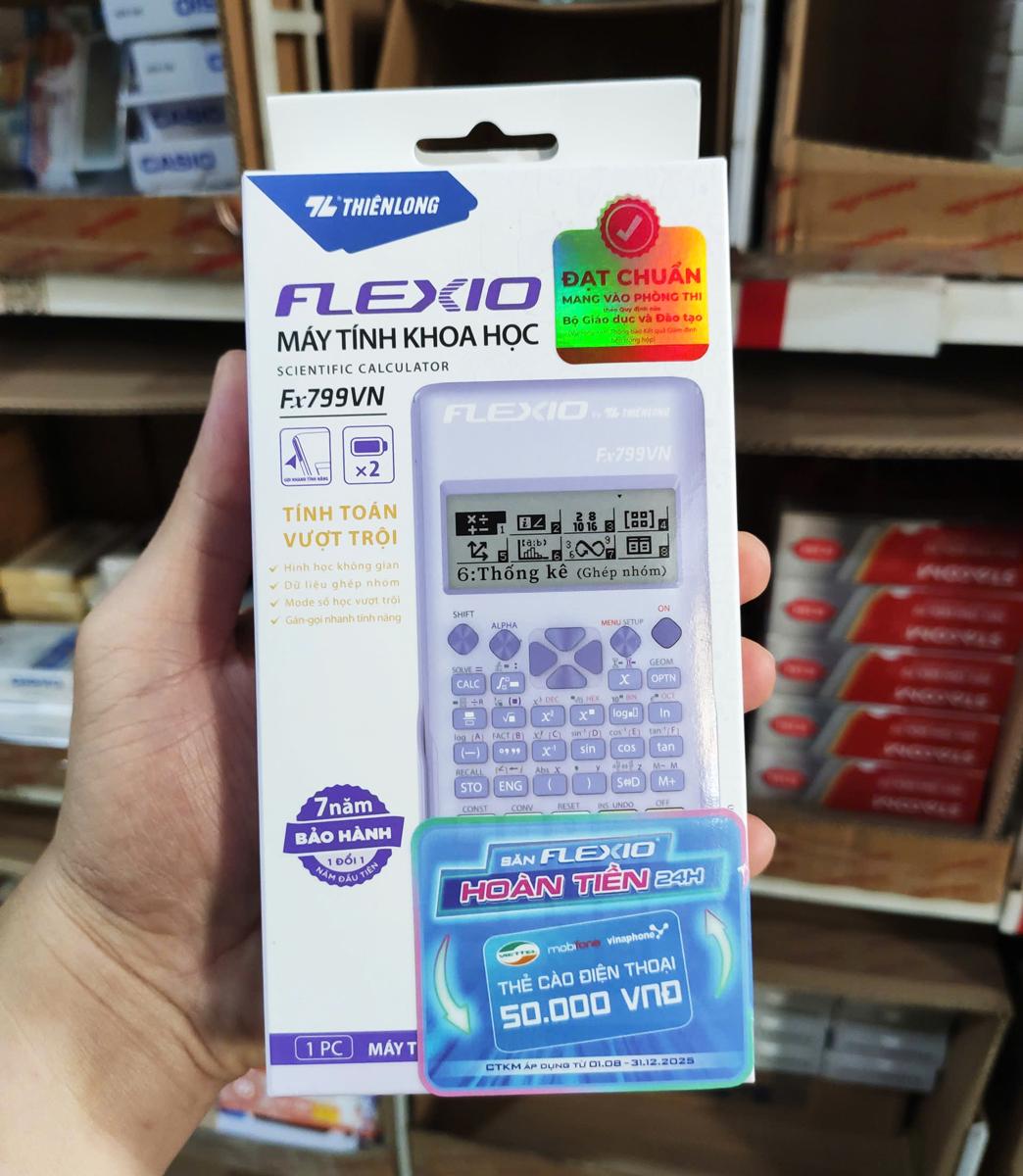 Máy Tính Khoa Học Flexio - Thiên Long Fx799VN - Phiên Bản 2025 - Màu Tím