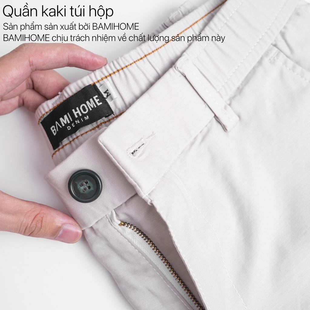 Quần short kaki nam túi hộp cao cấp BAMI HOME form slim, màu sắc đơn giản dễ phối đồ QSKK- 02