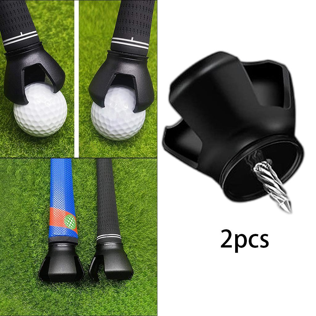 Golf Ball Pick 3-Prong Suction Cup Putter Tool for Putter Grip 2 pieces