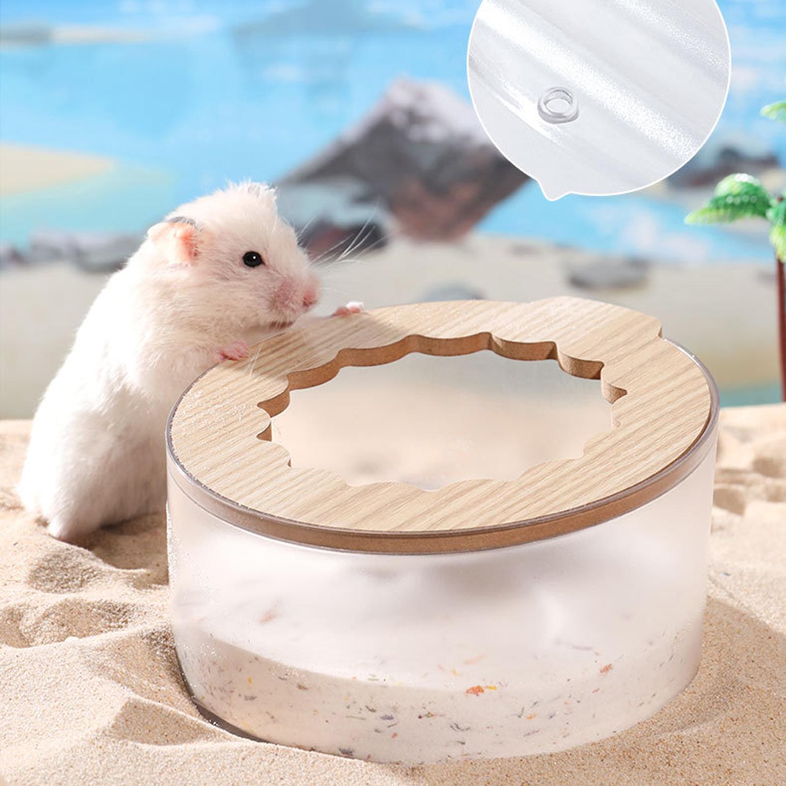 Hamster Sand Bath Toilet Cage Accessory Bathtub for Small Animals Gerbil Rat Mice