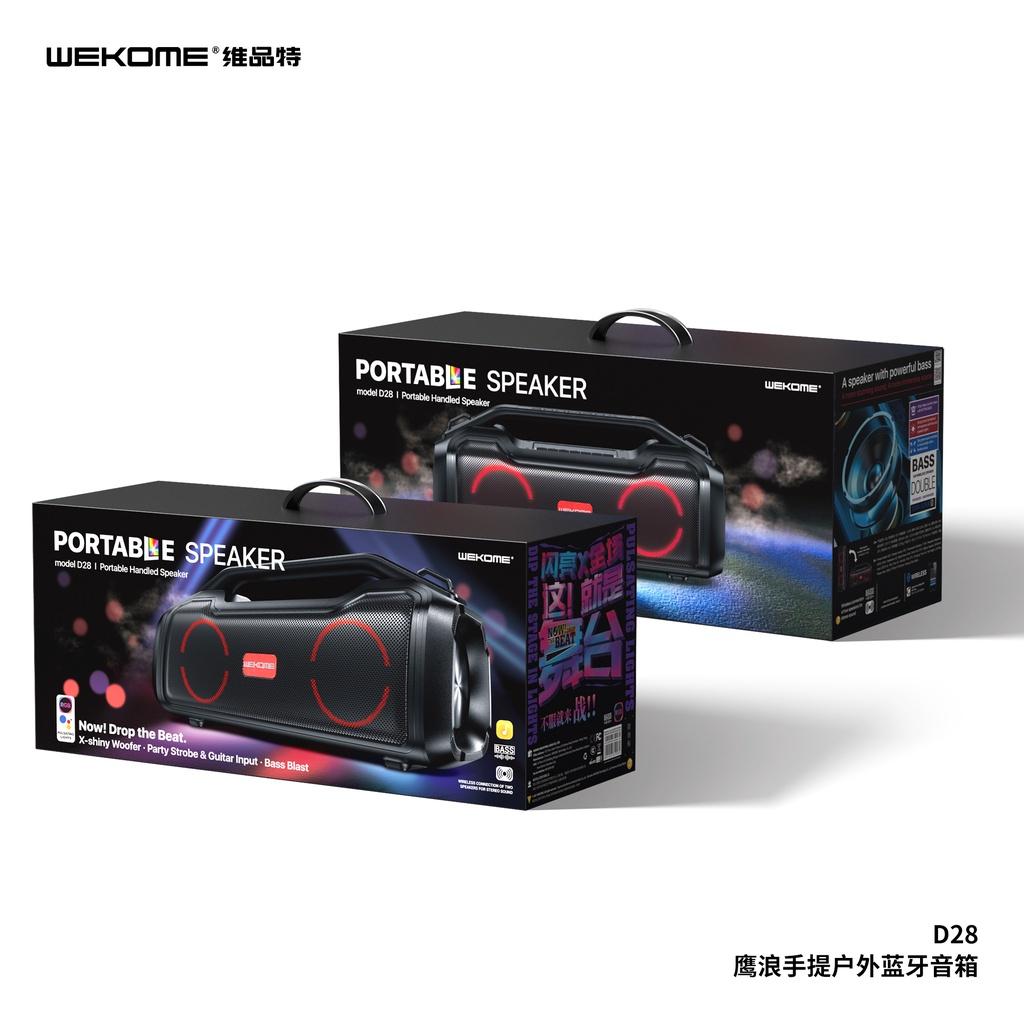 Loa Bluetooth V5.0 WEKOME D28 cao cấp, không dây cầm tay, âm thanh nghe đến 15h- Hàng nhập khẩu